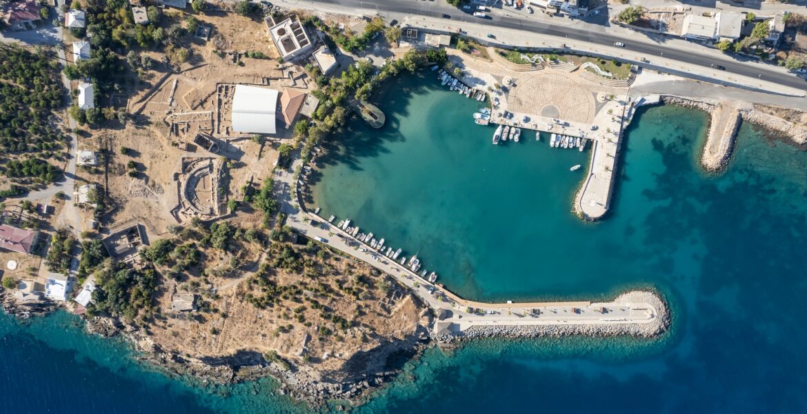 Kelenderis Ancient City in Aydincik, Mersin, Turkey.
