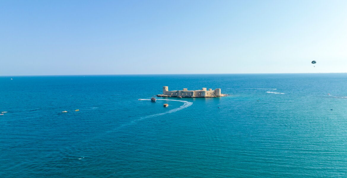 Maidens Castle Kiz Kalesi Drone Photo, Erdemli Mersin, Turkey